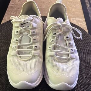 Nike White Air Max Sneakers. Worn a few times.